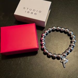 Studio 1886 silver diamond T braclet
